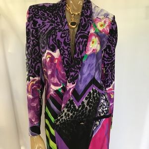 VTG Rare GIANNI VERSACE Multicolor Silk Jacket